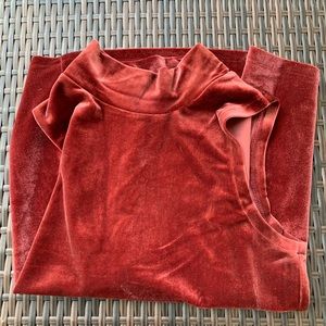 J crew XS velvet sleeveless shirt